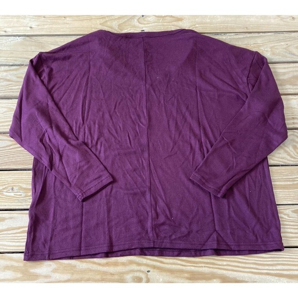 NWT Old Navy V Neck Sweater Size Large Women’s Maroon Pullover - Picture 2 of 8